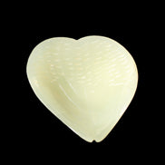 Afghan Jade hand-carved heart-shaped dish 110*114*30mm 283g in sunlight - Rocks and Things Store
