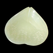 Afghan Jade hand-carved heart-shaped dish 110*114*30mm 283g in sunlight - Rocks and Things Store