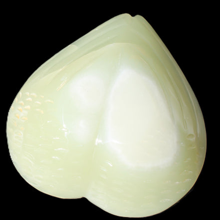 Afghan Jade hand-carved heart-shaped dish 110*114*30mm 283g in sunlight - Rocks and Things Store