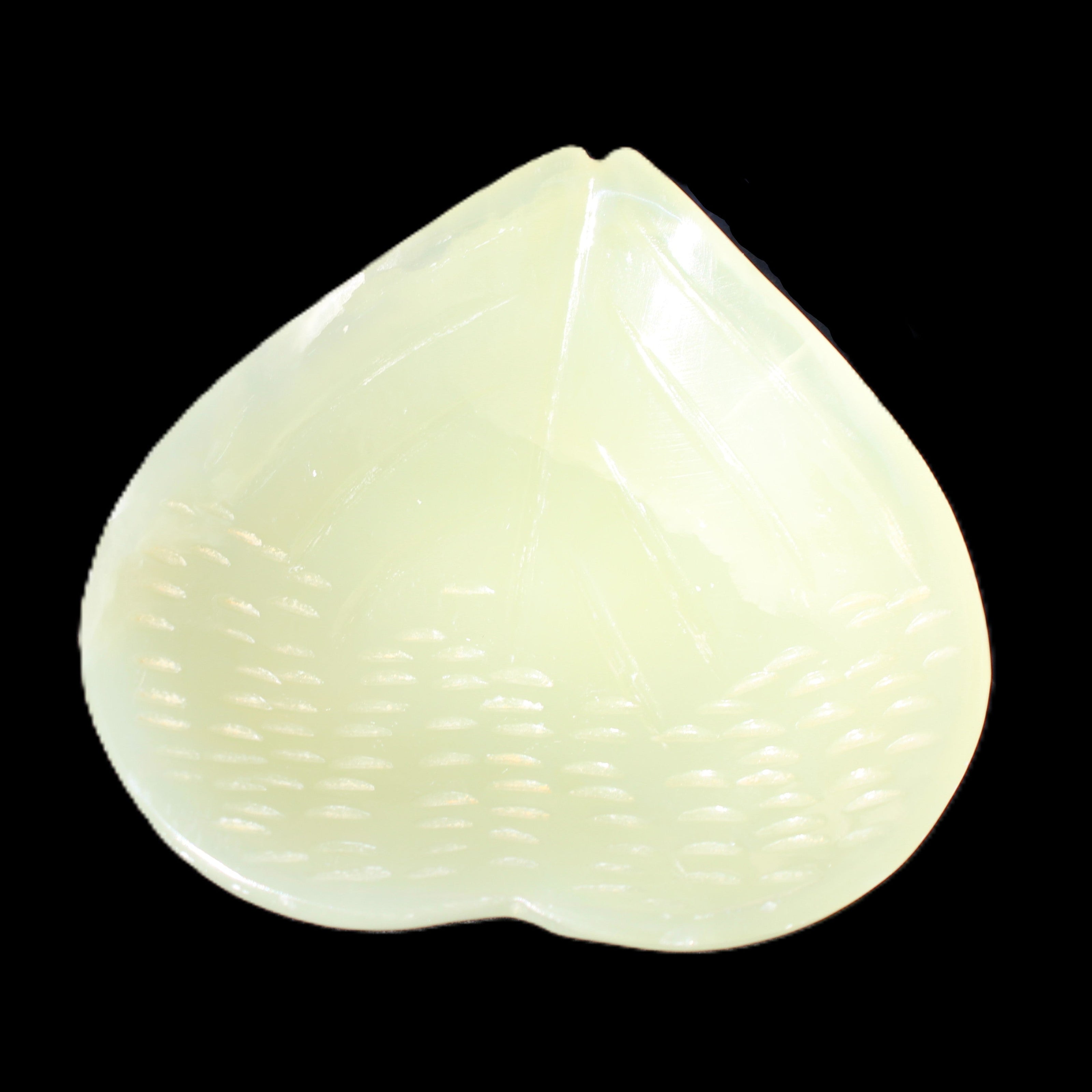 Afghan Jade hand-carved heart-shaped dish 110*114*30mm 283g in sunlight - Rocks and Things Store