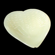 Afghan Jade hand-carved heart-shaped dish 110*114*30mm 283g in sunlight - Rocks and Things Store