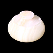 Afghan Jade onyx hand-carved spice jar 72*34mm 273g in sunlight - Rocks and Things Store