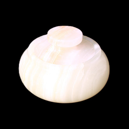 Afghan Jade onyx hand-carved spice jar 72*34mm 273g in sunlight - Rocks and Things Store