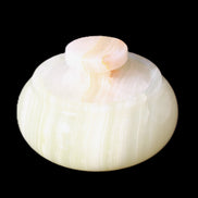 Afghan Jade onyx hand-carved spice jar 72*34mm 273g in sunlight - Rocks and Things Store