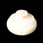 Afghan Jade onyx hand-carved spice jar 72*34mm 273g in sunlight - Rocks and Things Store