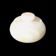 Afghan Jade onyx hand-carved spice jar 72*34mm 273g in sunlight - Rocks and Things Store