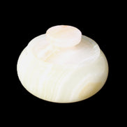 Afghan Jade onyx hand-carved spice jar 72*34mm 273g in sunlight - Rocks and Things Store