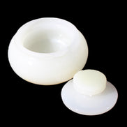 Afghan Jade onyx hand-carved spice jar 75*35mm 283g in sunlight - Rocks and Things Store