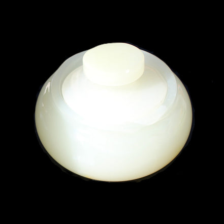 Afghan Jade onyx hand-carved spice jar 75*35mm 283g in sunlight - Rocks and Things Store
