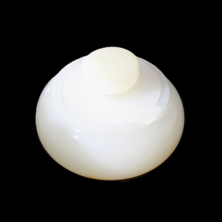 Afghan Jade onyx hand-carved spice jar 75*35mm 283g in sunlight - Rocks and Things Store