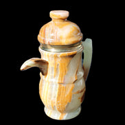 Afghan Jade hand-carved Tea Set with 12 cups in sunlight - Rocks and Things Store