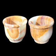 Afghan Jade hand-carved Tea Set with 12 cups in sunlight - Rocks and Things Store