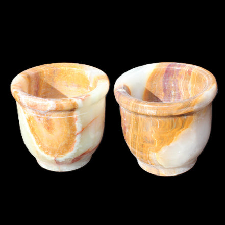 Afghan Jade hand-carved Tea Set with 12 cups in sunlight - Rocks and Things Store