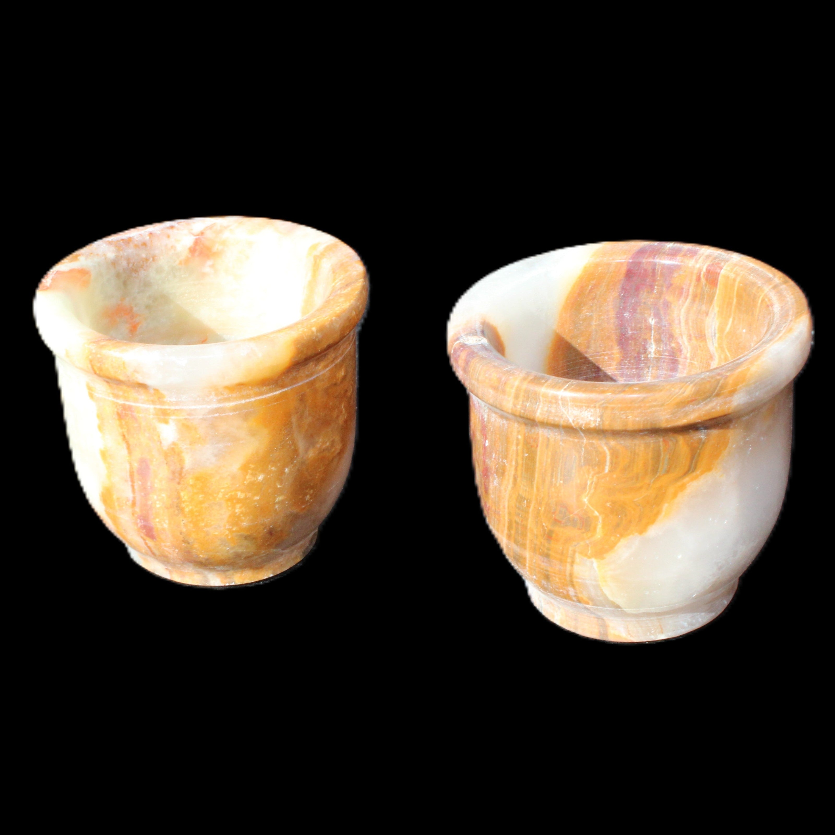 Afghan Jade hand-carved Tea Set with 12 cups in sunlight - Rocks and Things Store