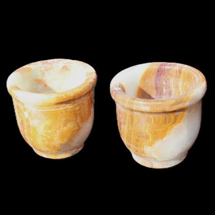 Afghan Jade hand-carved Tea Set with 12 cups in sunlight - Rocks and Things Store
