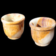Afghan Jade hand-carved Tea Set with 12 cups in sunlight - Rocks and Things Store