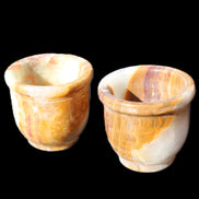 Afghan Jade hand-carved Tea Set with 12 cups in sunlight - Rocks and Things Store