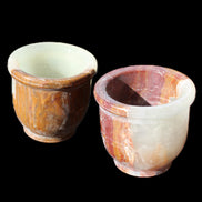 Afghan Jade hand-carved Tea Set with 12 cups in sunlight - Rocks and Things Store