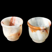 Afghan Jade hand-carved Tea Set with 12 cups in sunlight - Rocks and Things Store