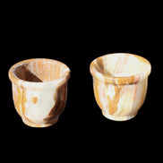 Afghan Jade hand-carved Tea Set with 12 cups in sunlight - Rocks and Things Store