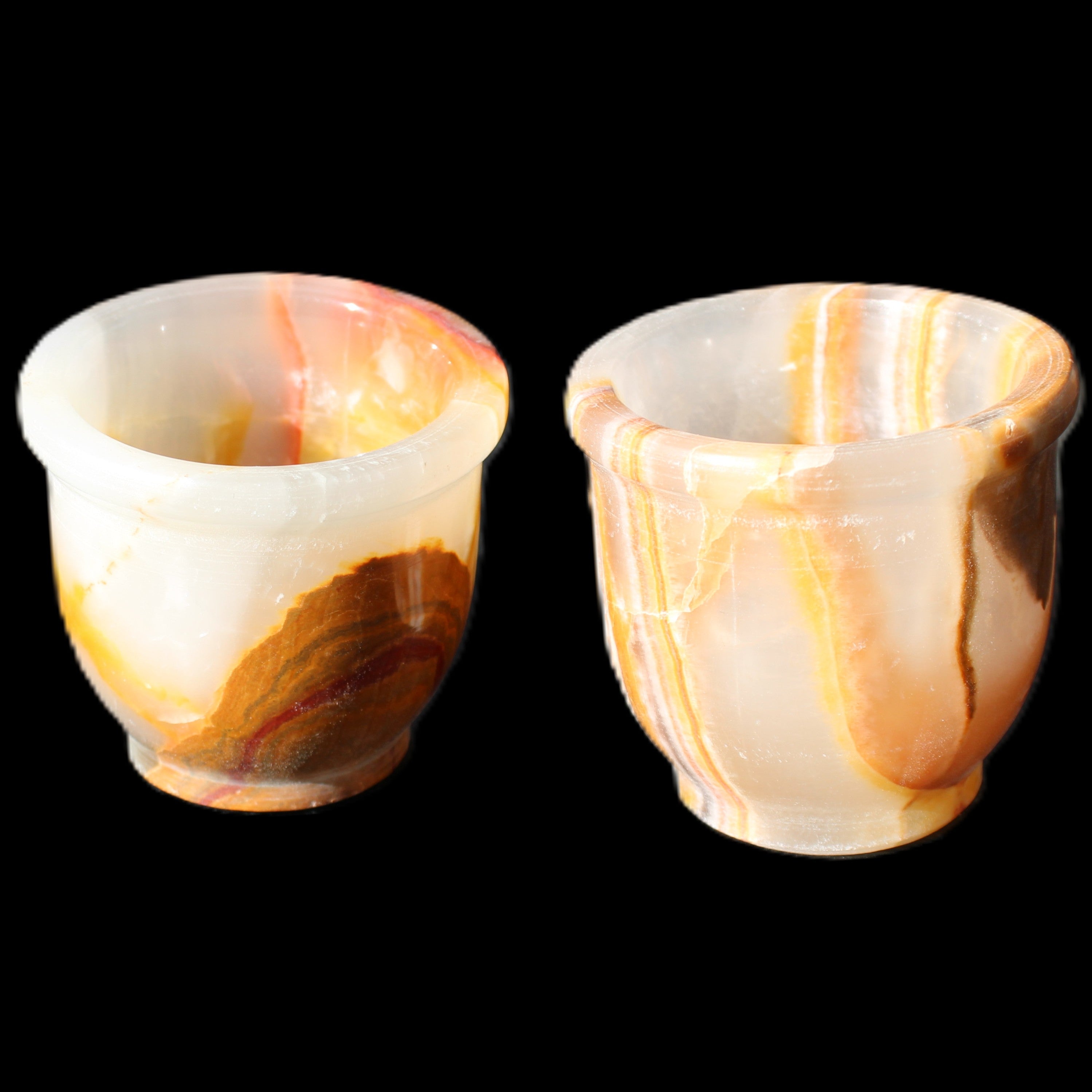 Afghan Jade hand-carved Tea Set with 12 cups in sunlight - Rocks and Things Store