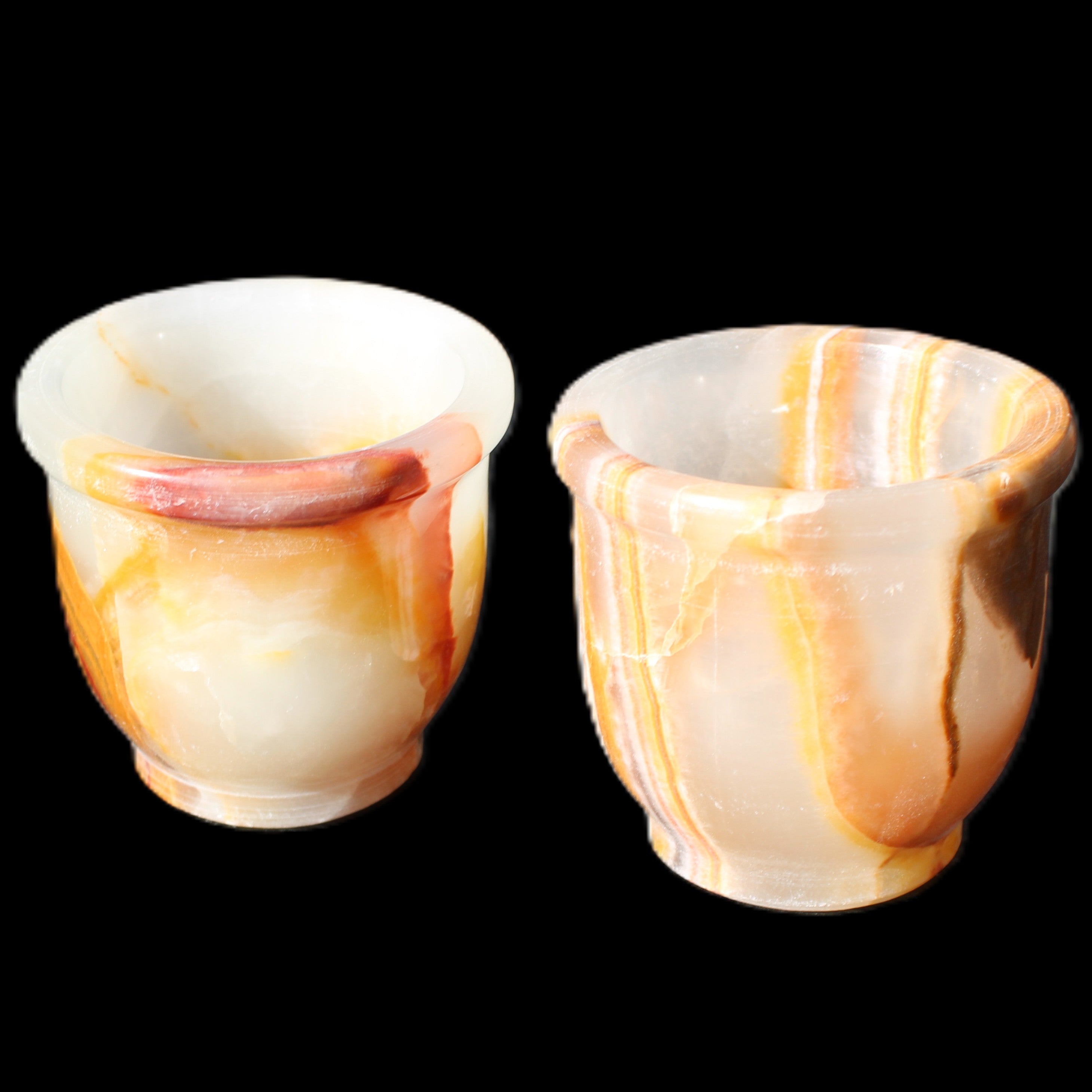 Afghan Jade hand-carved Tea Set with 12 cups in sunlight - Rocks and Things Store