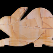 Teakwood marble hand-carved Rabbit 153*104*24mm 516g in sunlight - Rocks and Things Store