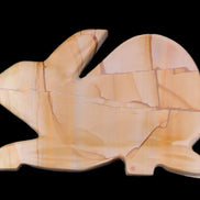 Teakwood marble hand-carved Rabbit 153*104*24mm 516g in sunlight - Rocks and Things Store