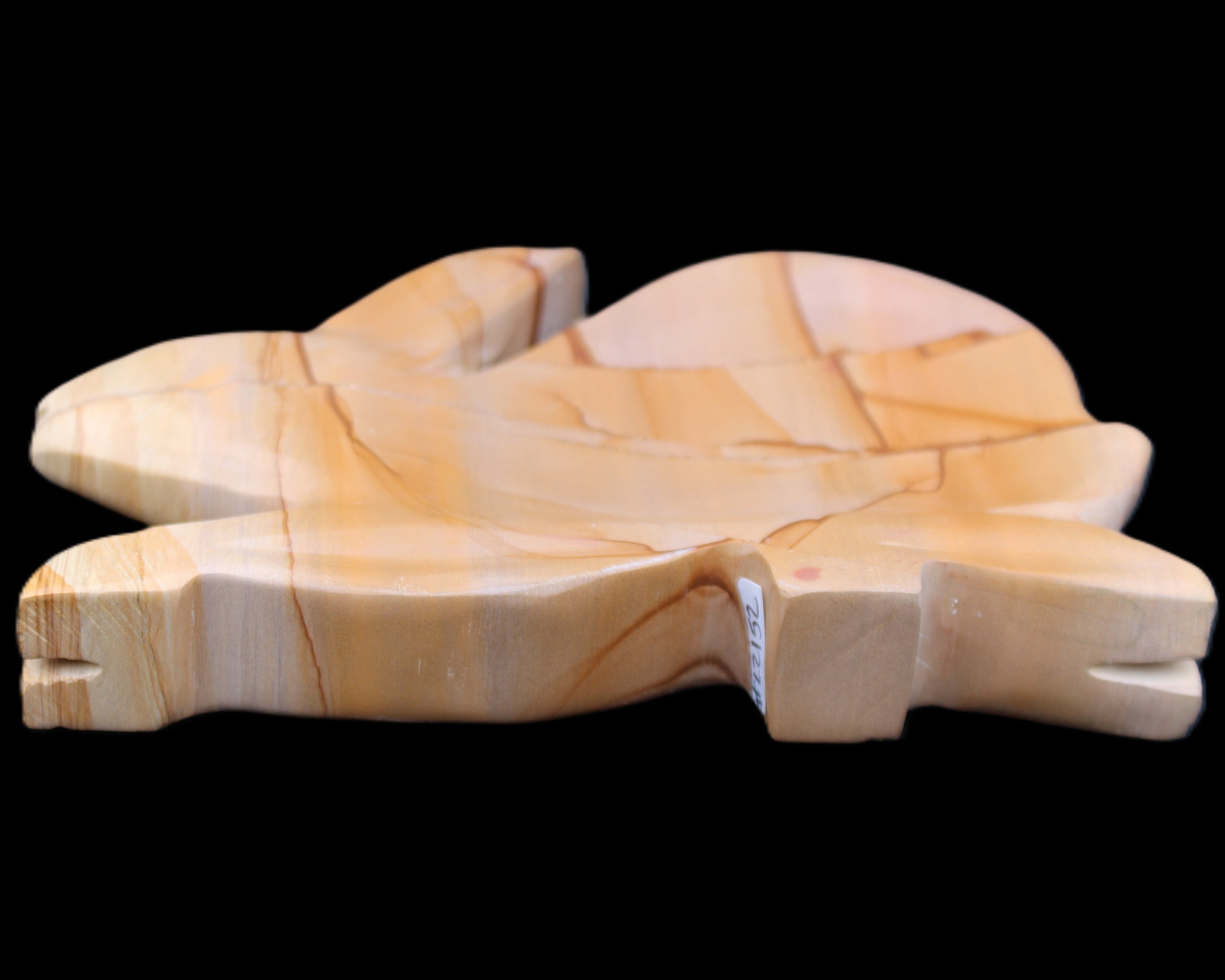 Teakwood marble hand-carved Rabbit 153*104*24mm 516g in sunlight - Rocks and Things Store