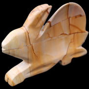 Teakwood marble hand-carved Rabbit 153*104*24mm 516g in sunlight - Rocks and Things Store