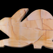 Teakwood marble hand-carved Rabbit 153*104*24mm 516g in sunlight - Rocks and Things Store