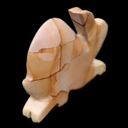 Teakwood marble hand-carved Rabbit 153*104*24mm 516g in sunlight - Rocks and Things Store