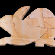 Teakwood marble hand-carved Rabbit 153*104*24mm 516g in sunlight - Rocks and Things Store