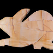 Teakwood marble hand-carved Rabbit 153*104*24mm 516g in sunlight - Rocks and Things Store