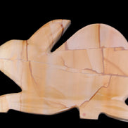 Teakwood marble hand-carved Rabbit 153*104*24mm 516g in sunlight - Rocks and Things Store