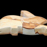 Teakwood marble hand-carved Rabbit 155*105*25mm 571g in sunlight - Rocks and Things Store