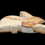 Teakwood marble hand-carved Rabbit 155*105*25mm 571g in sunlight - Rocks and Things Store