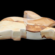 Teakwood marble hand-carved Rabbit 155*105*25mm 571g in sunlight - Rocks and Things Store