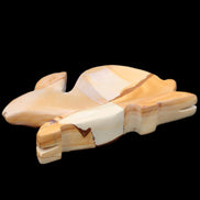 Teakwood marble hand-carved Rabbit 155*105*25mm 571g in sunlight - Rocks and Things Store