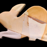 Teakwood marble hand-carved Rabbit 155*102*19mm 477g in sunlight - Rocks and Things Store