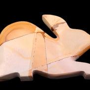 Teakwood marble hand-carved Rabbit 155*102*19mm 477g in sunlight - Rocks and Things Store
