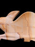 Teakwood marble hand-carved Rabbit 154*103*21mm 548g in sunlight - Rocks and Things Store