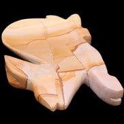 Teakwood marble hand-carved Rabbit 154*103*21mm 548g in sunlight - Rocks and Things Store