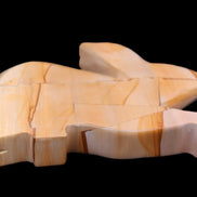 Teakwood marble hand-carved Rabbit 154*103*21mm 548g in sunlight - Rocks and Things Store