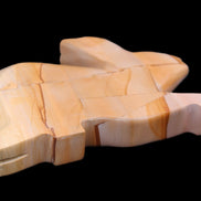 Teakwood marble hand-carved Rabbit 154*103*21mm 548g in sunlight - Rocks and Things Store