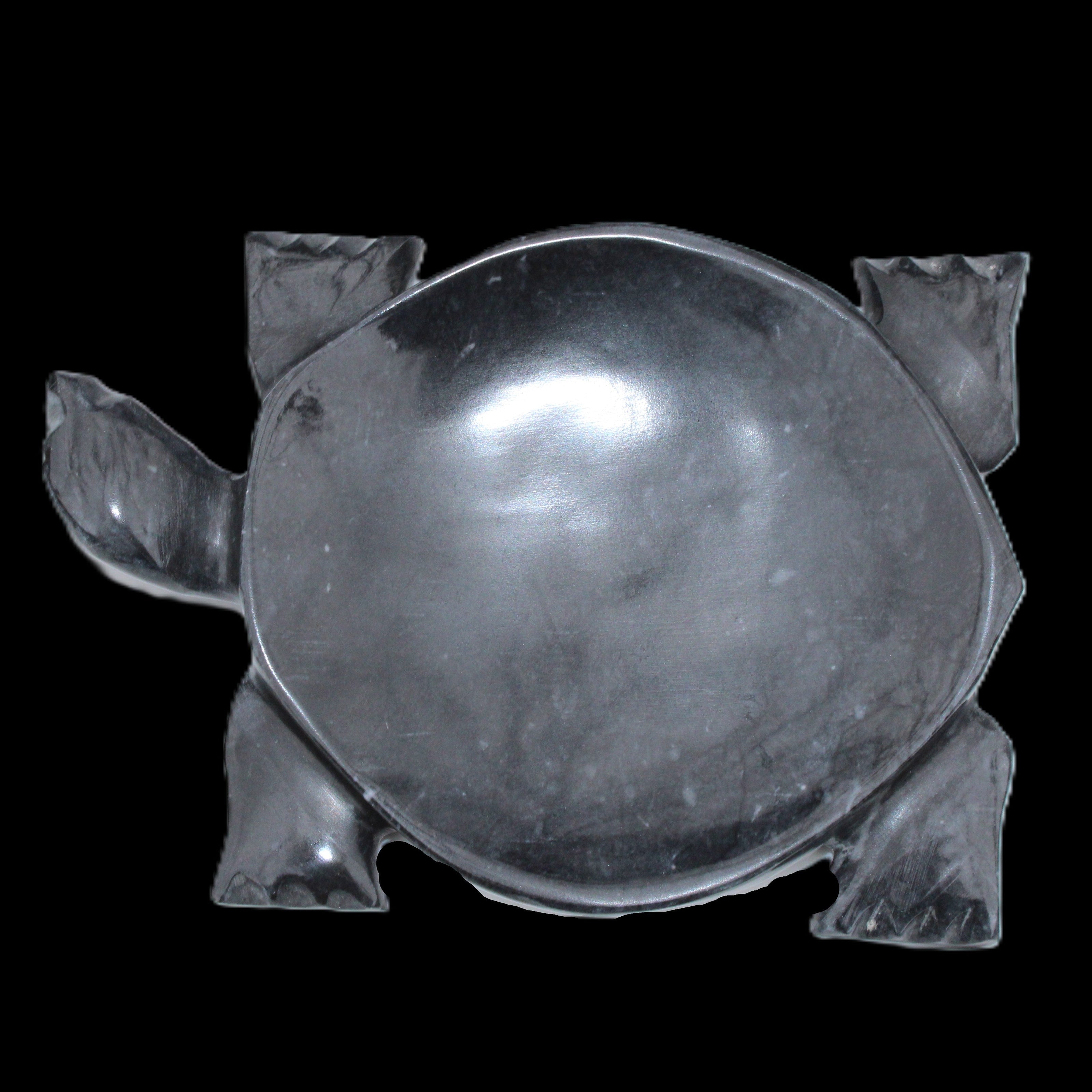 Black Jade hand-carved Turtle platter 155**112*22mm 578g in sunlight - Rocks and Things Store