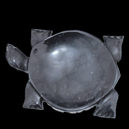 Black Jade hand-carved Turtle platter 155**112*22mm 578g in sunlight - Rocks and Things Store