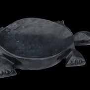 Black Jade hand-carved Turtle platter 155**112*22mm 578g in sunlight - Rocks and Things Store