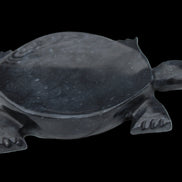 Black Jade hand-carved Turtle platter 155**112*22mm 578g in sunlight - Rocks and Things Store