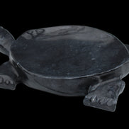 Black Jade hand-carved Turtle platter 155**112*22mm 578g in sunlight - Rocks and Things Store